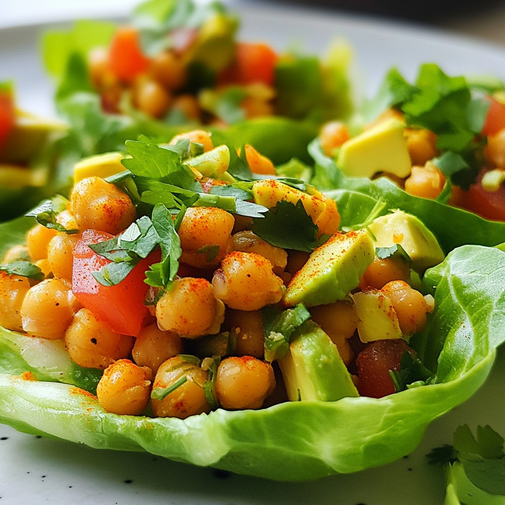Quick Spicy Chickpea Lettuce Cups Flavorful and Easy