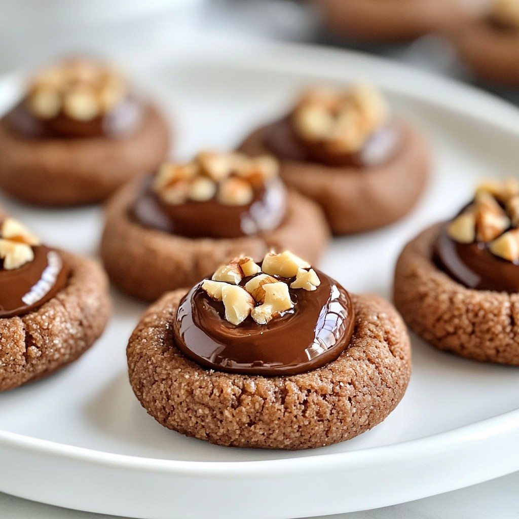 Chocolate Hazelnut Thumbprint Cookies Delightfully Simple