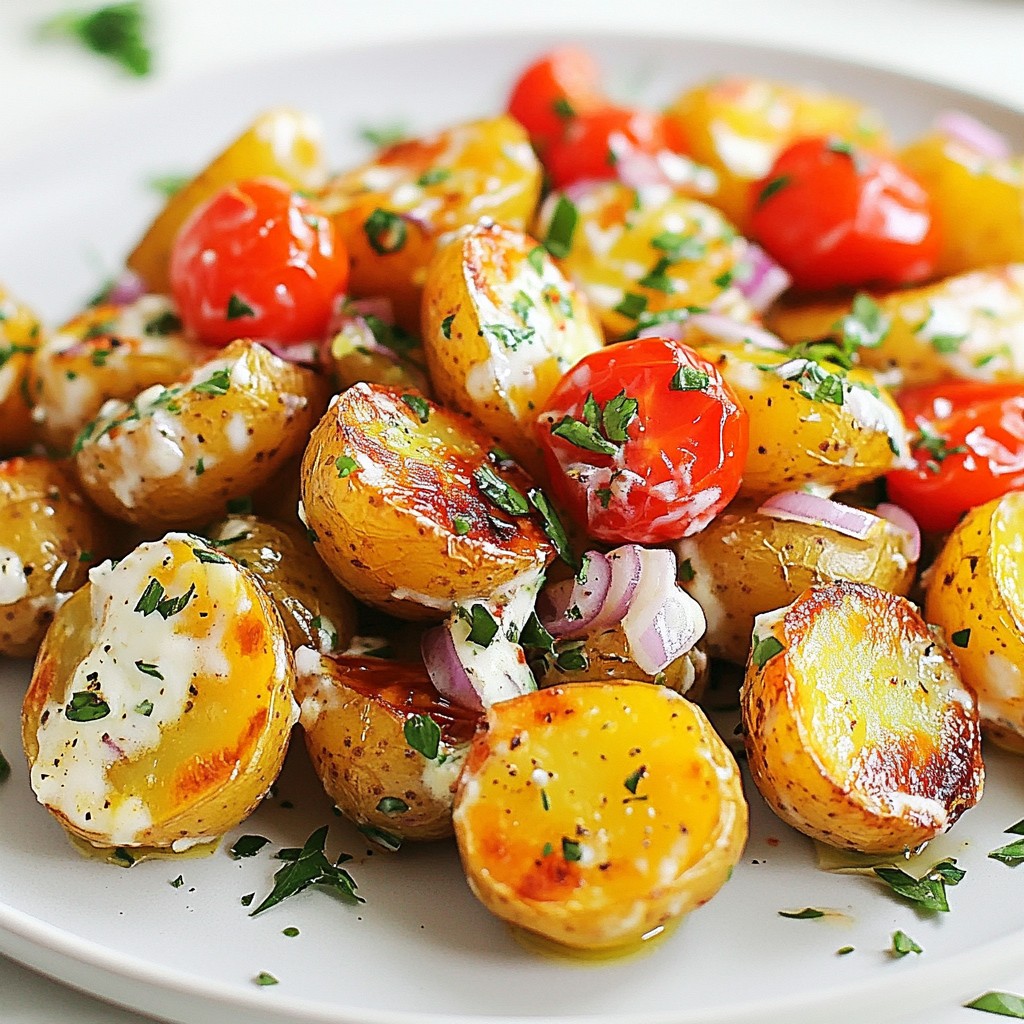 Crispy Smashed Potato Salad Fresh and Flavorful Dish