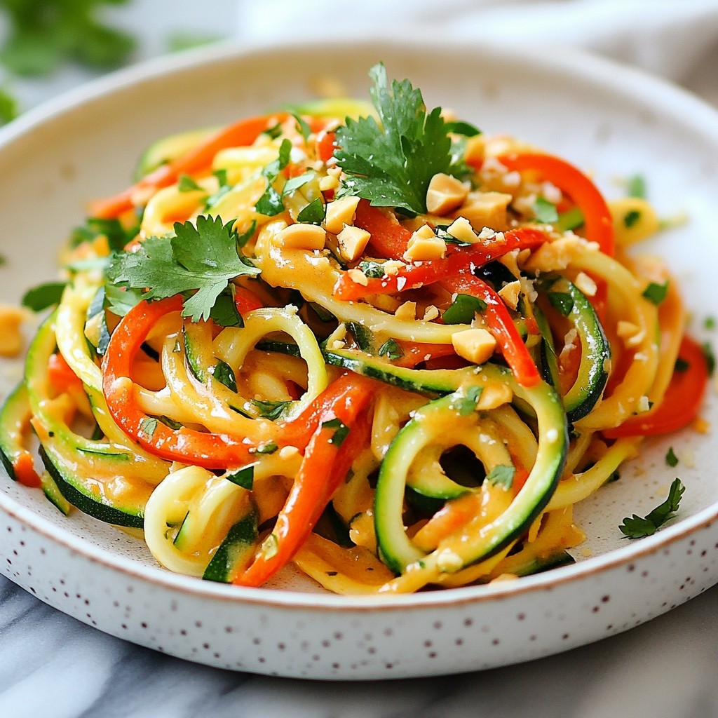 Thai Peanut Zoodle Stir Fry Simple and Tasty Dish