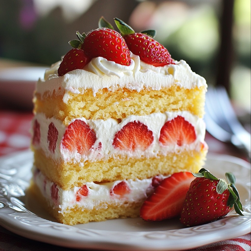 Strawberry Shortcake Layer Cake Delightful Treat Recipe