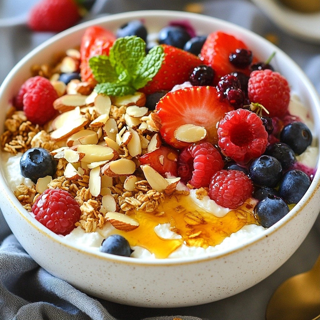 Speedy Ricotta Honey Breakfast Bowl Delightful Meal
