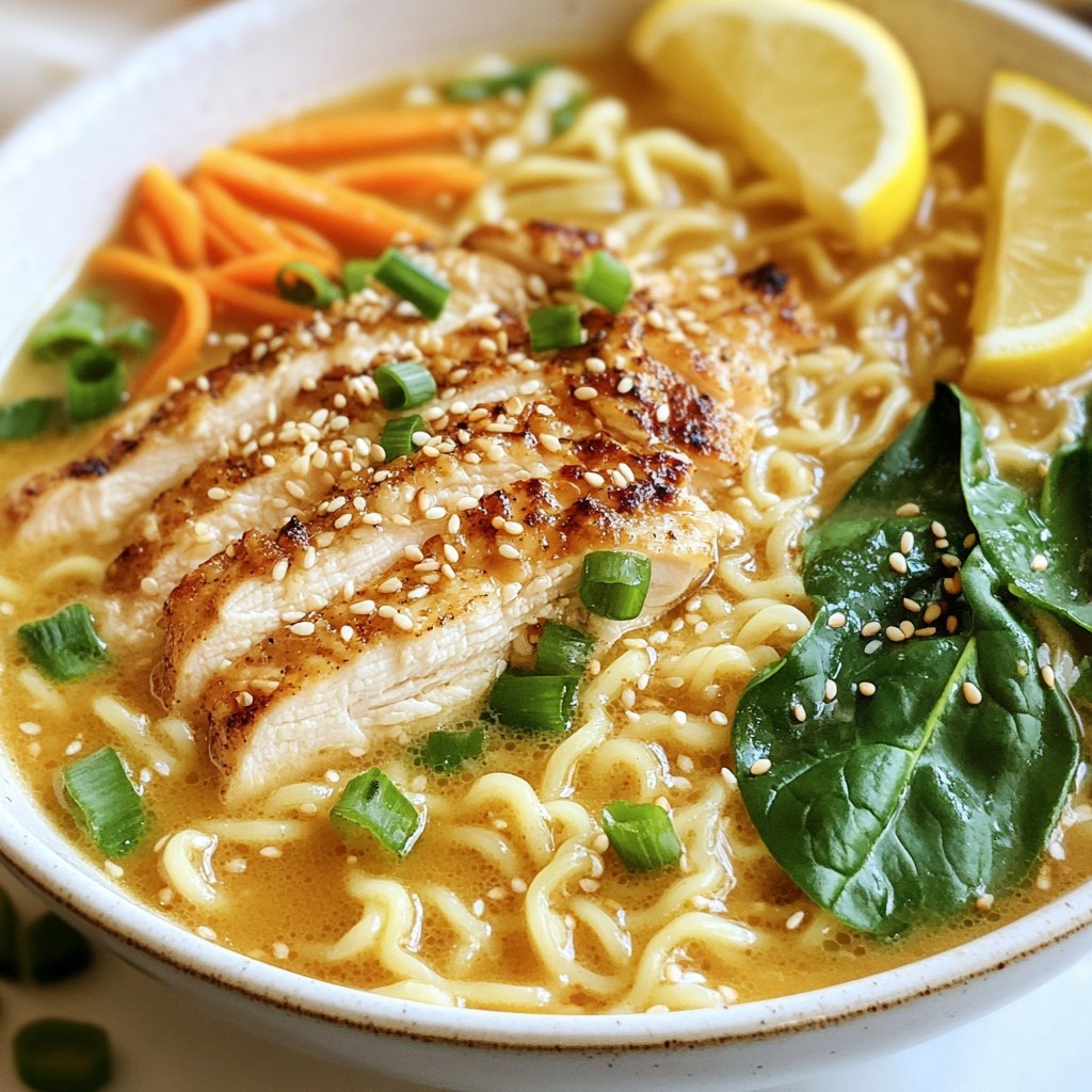 Creamy Garlic Chicken Ramen Flavorful Comfort Meal