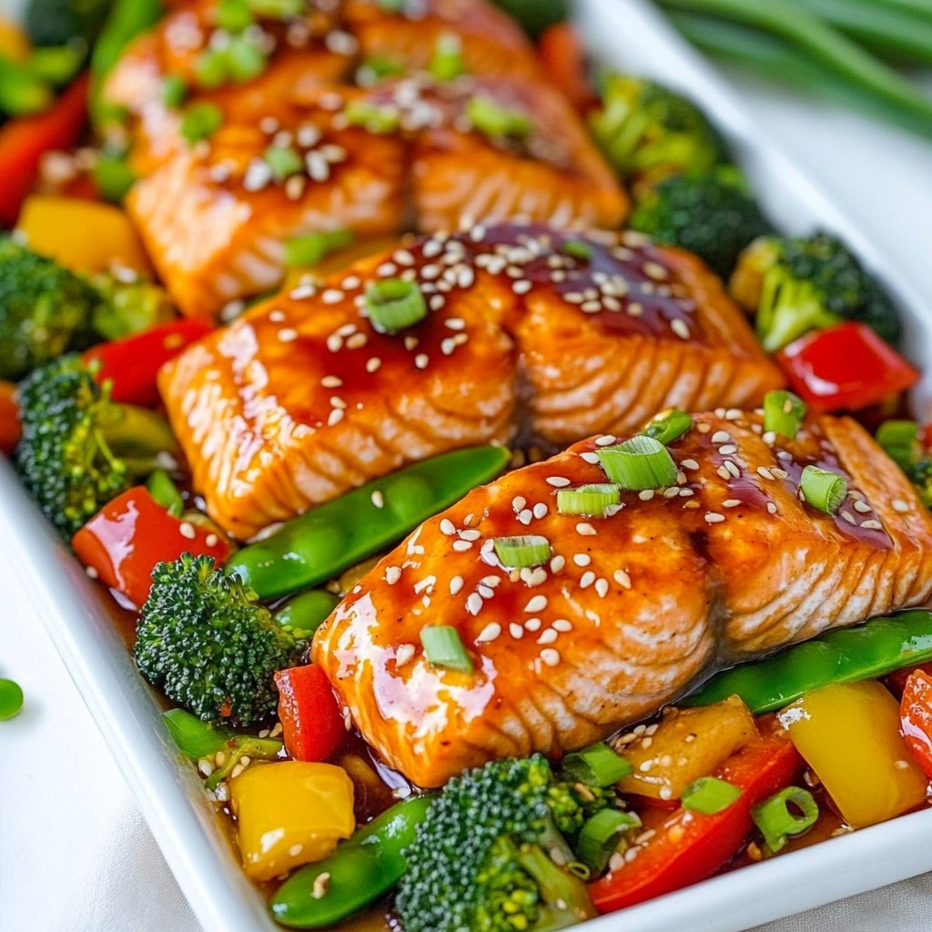 Sheet Pan Teriyaki Salmon & Veggies Flavorful Recipe