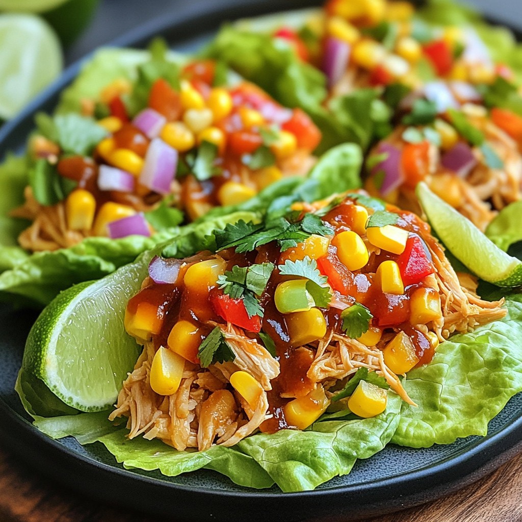 Speedy BBQ Chicken Lettuce Wraps Tasty and Quick Meal