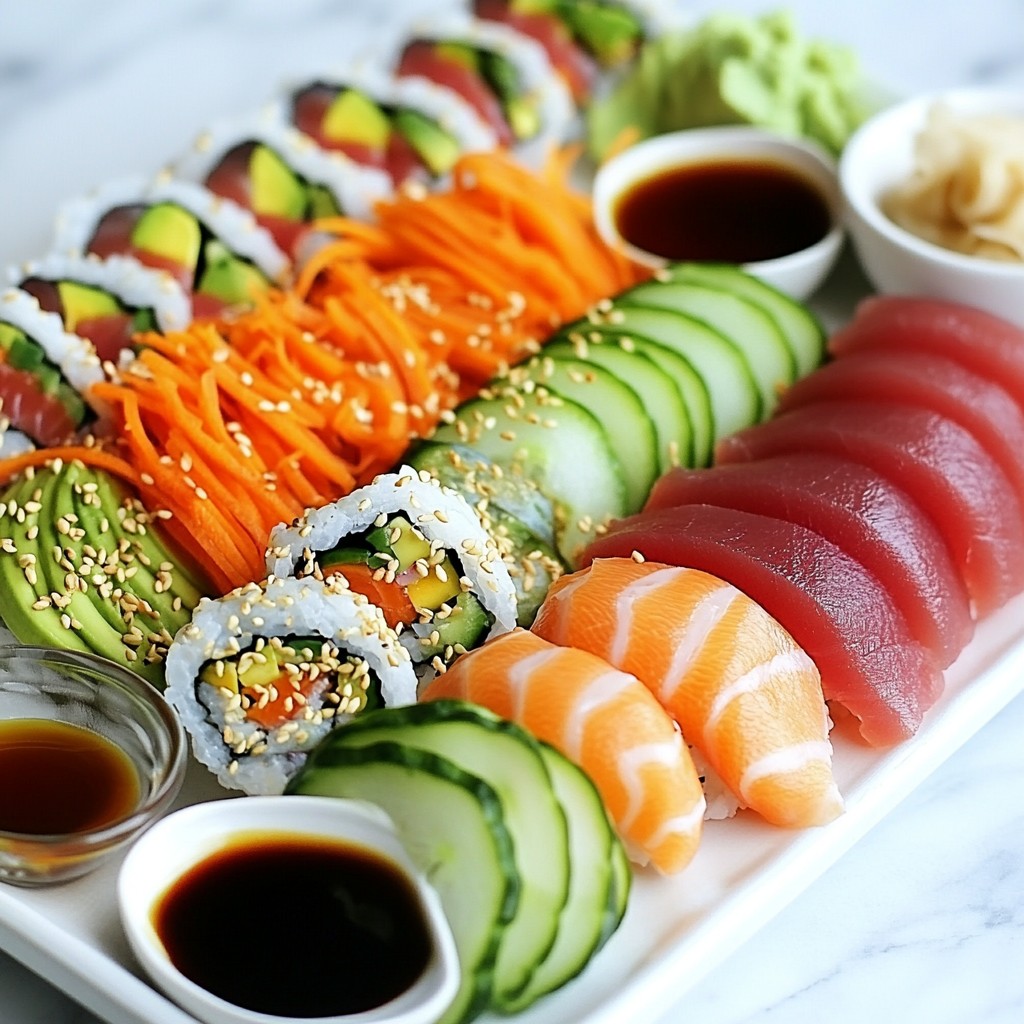 Succession Fancy Sushi Platter Delightful and Fun Meal