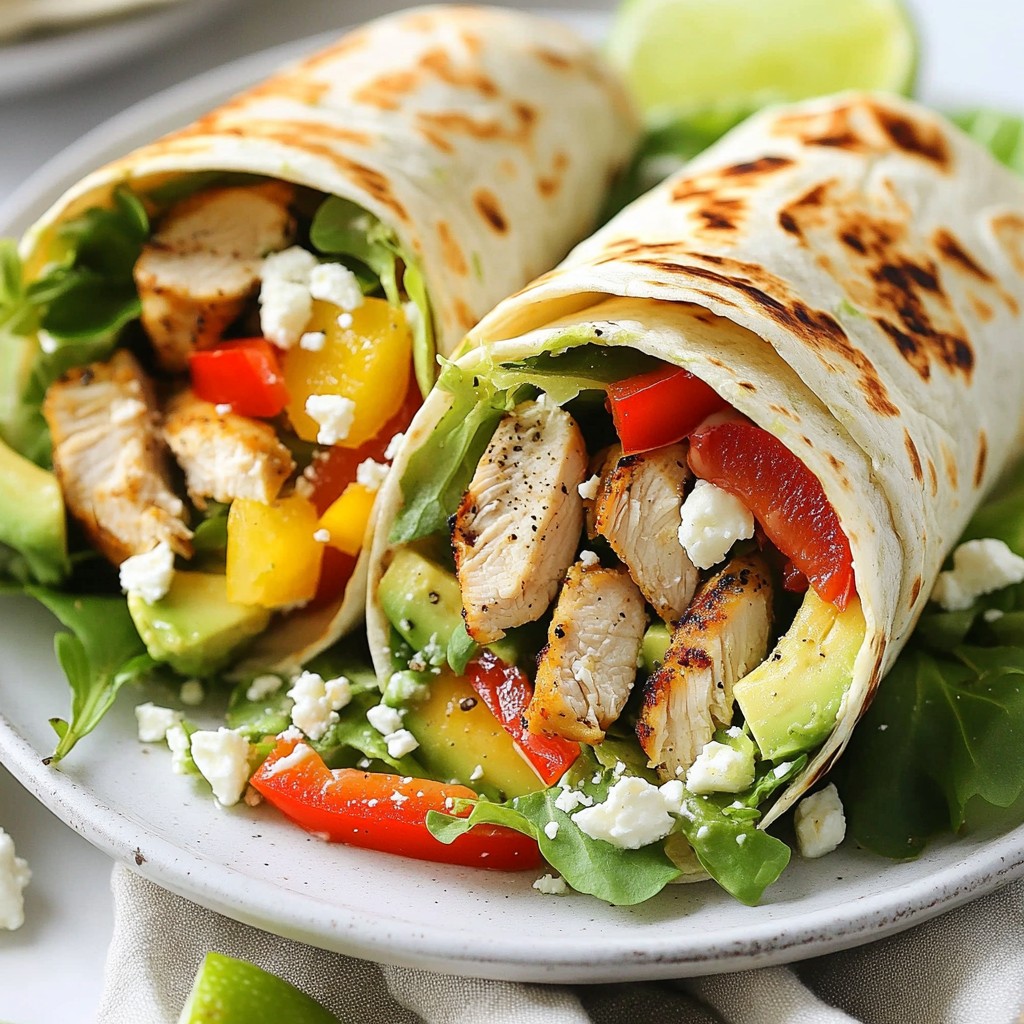 Quick Chicken Avocado Wraps Flavorful and Easy Snack