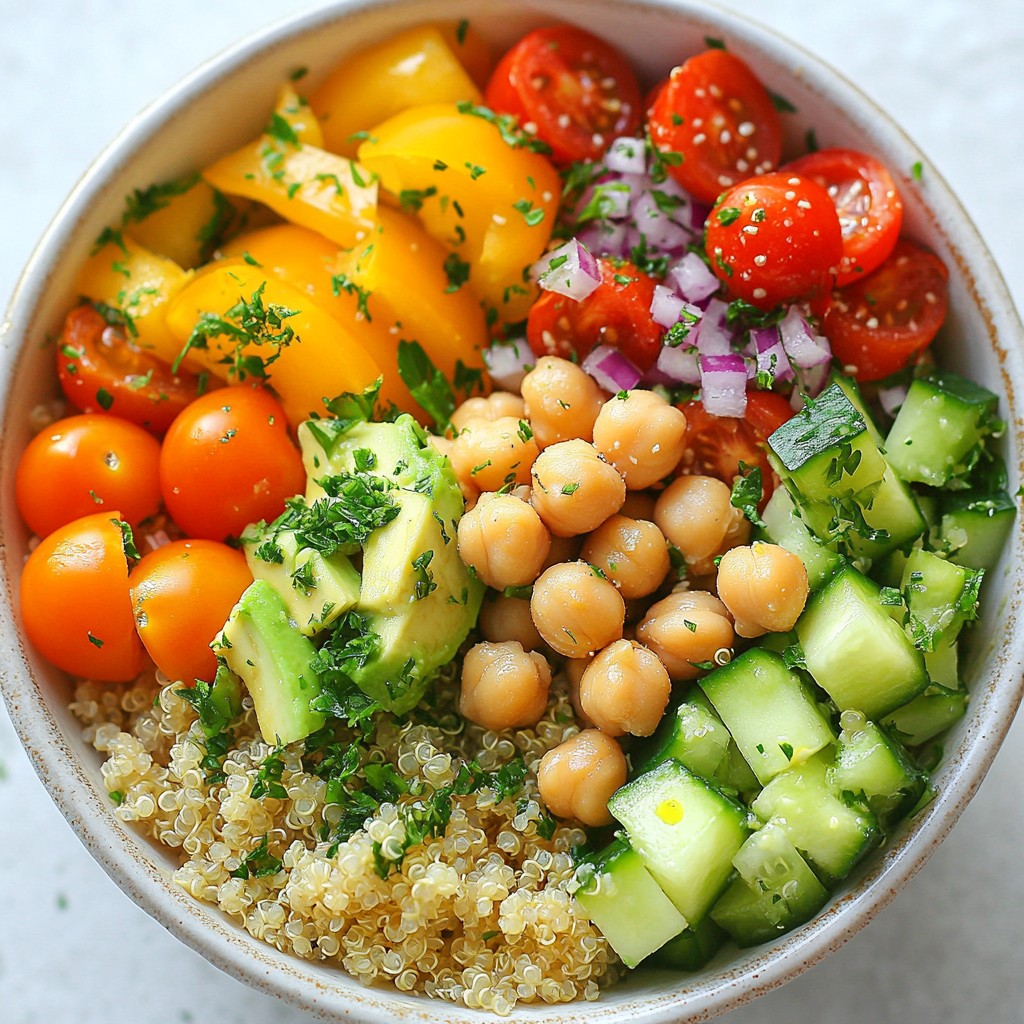 Quick No-Cook Quinoa Veggie Bowl Fresh and Tasty Meal