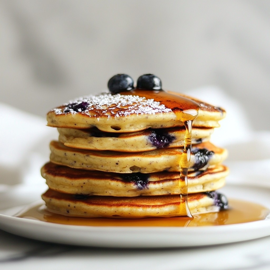 Quick Fluffy Blueberry Oatmeal Pancakes Delight