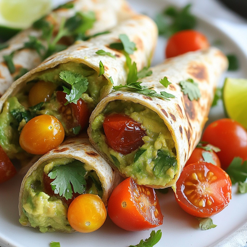 Creamy 5-Ingredient Avocado Tomato Wraps Delight
