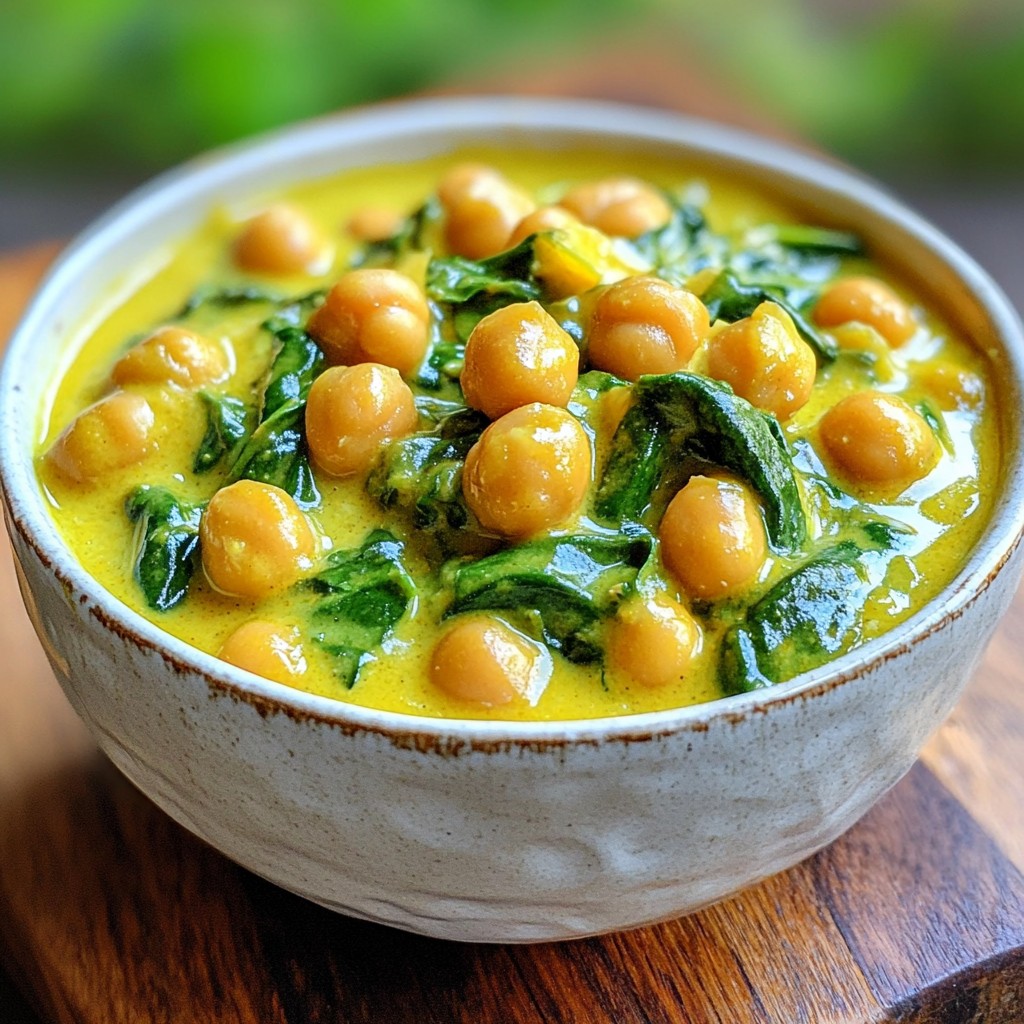 5-Ingredient Creamy Coconut Curry Chickpeas Delight