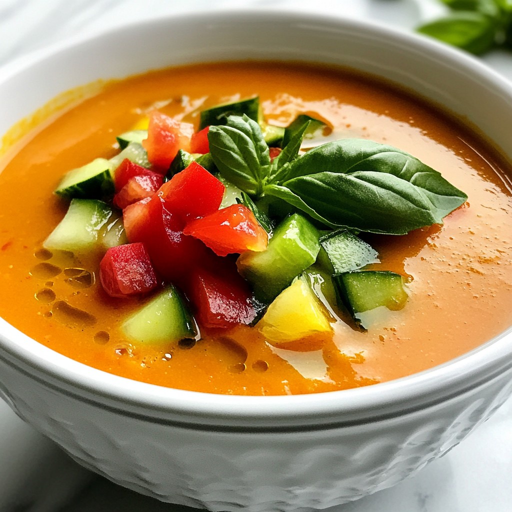Chilled Quick Gazpacho Soup Fresh and Flavorful Recipe