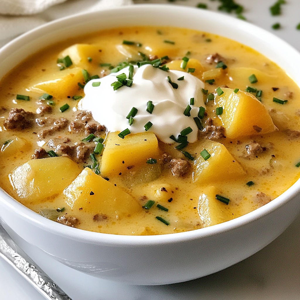 Cheeseburger Soup Rich and Hearty Comfort Meal