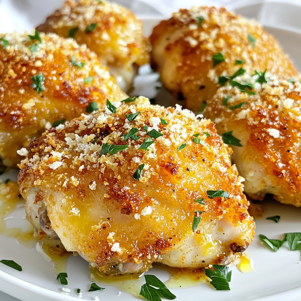 Crispy 15-Minute Garlic Parmesan Chicken Thighs Recipe