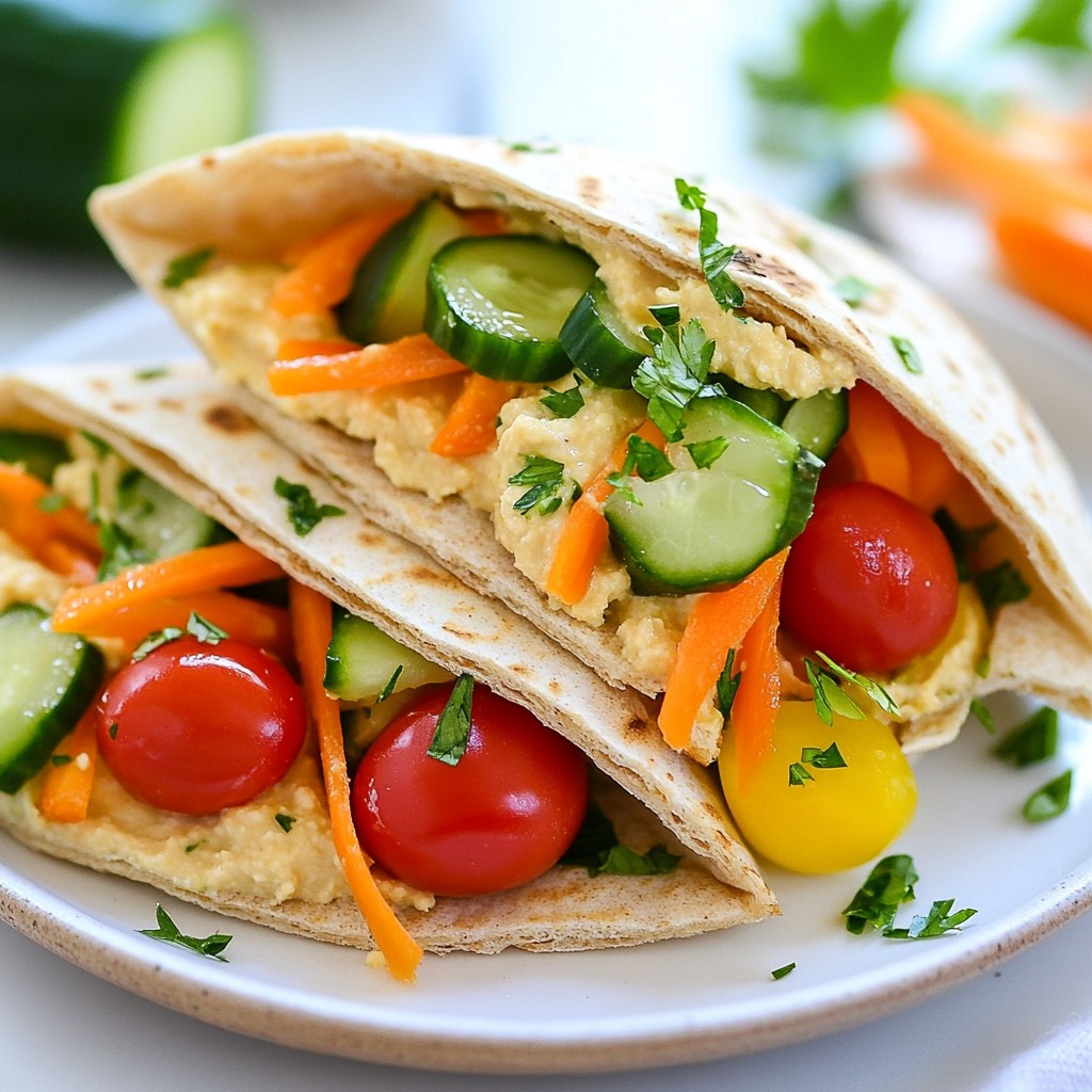 Quick Hummus and Veggie Pita Pockets Simple Joys
