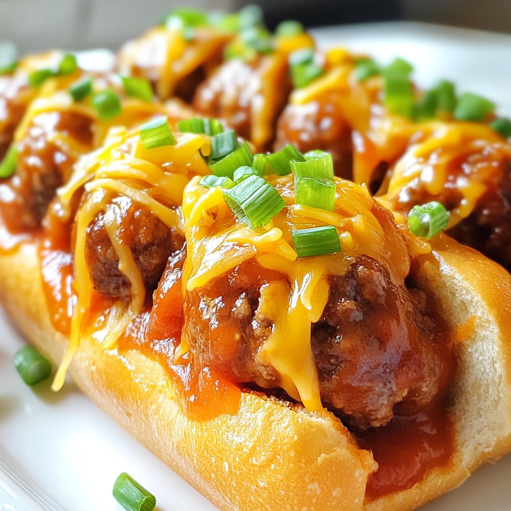 Spicy Cheeseburger Meatball Subs Quick and Tasty Treat