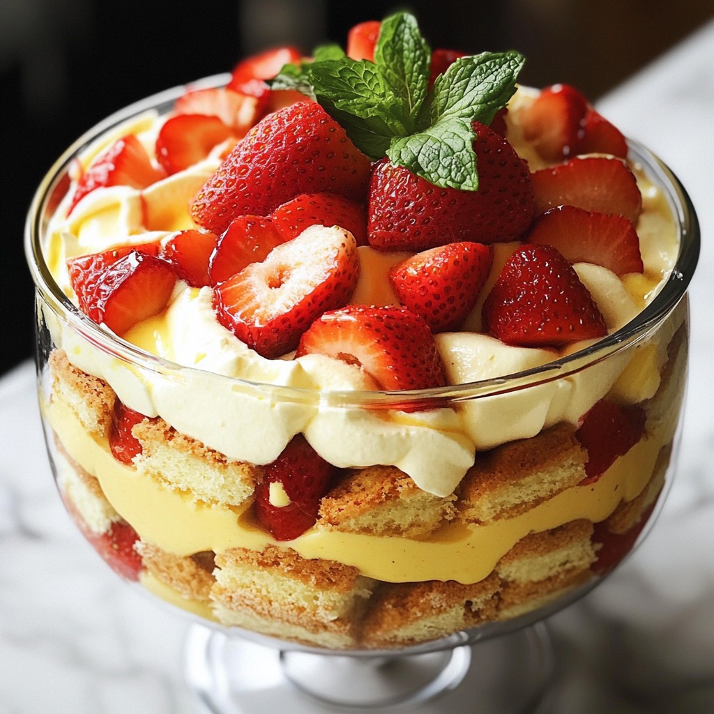 Strawberry Custard Trifle Delightful Dessert Recipe