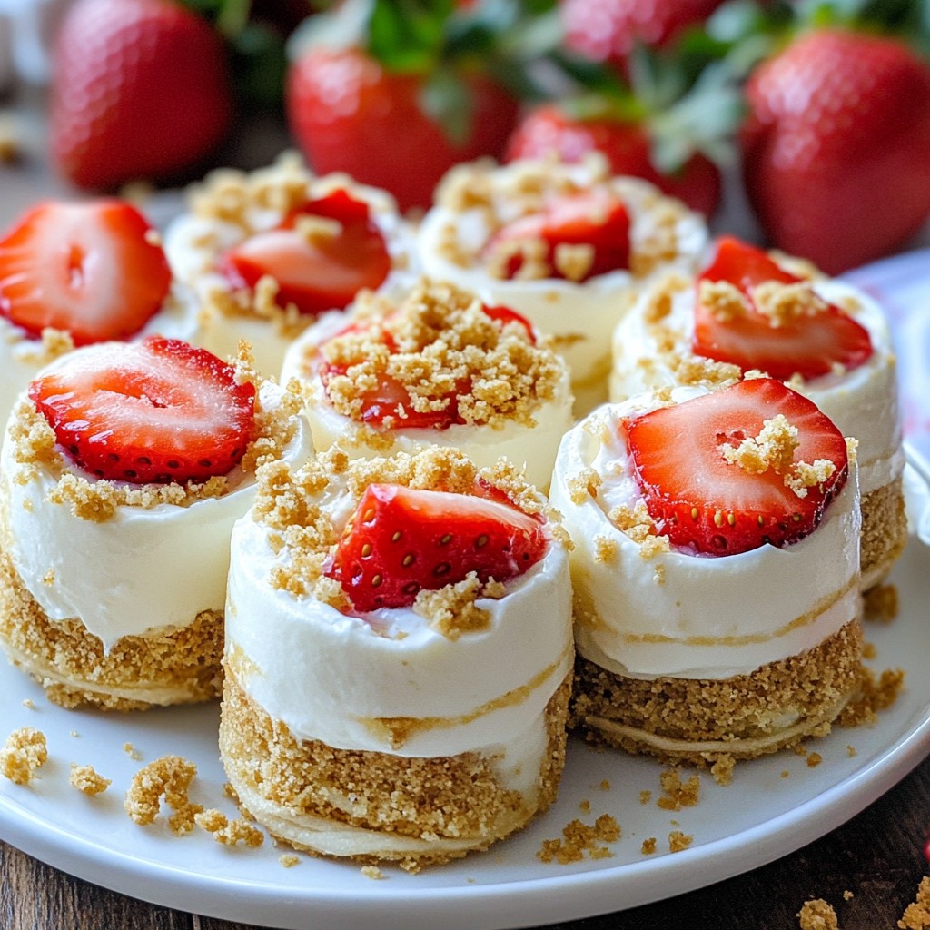 No-Bake Strawberry Cheesecake Rolls Easy Delight