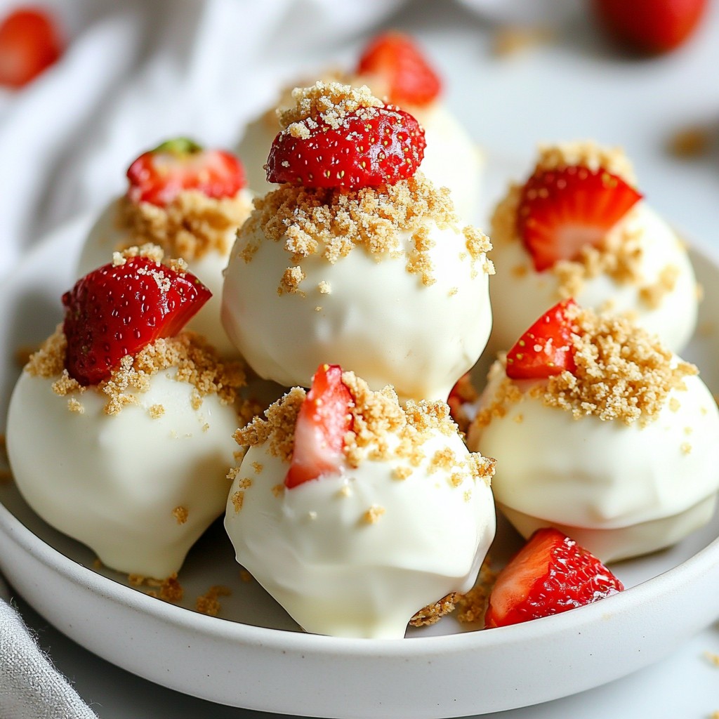 Strawberry Cheesecake Truffle Balls Simple and Tasty