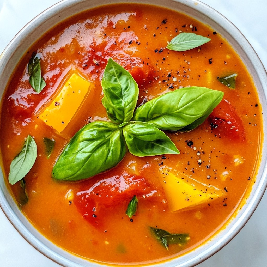 Roasted Tomato Pepper Soup Comforting and Flavorful Dish