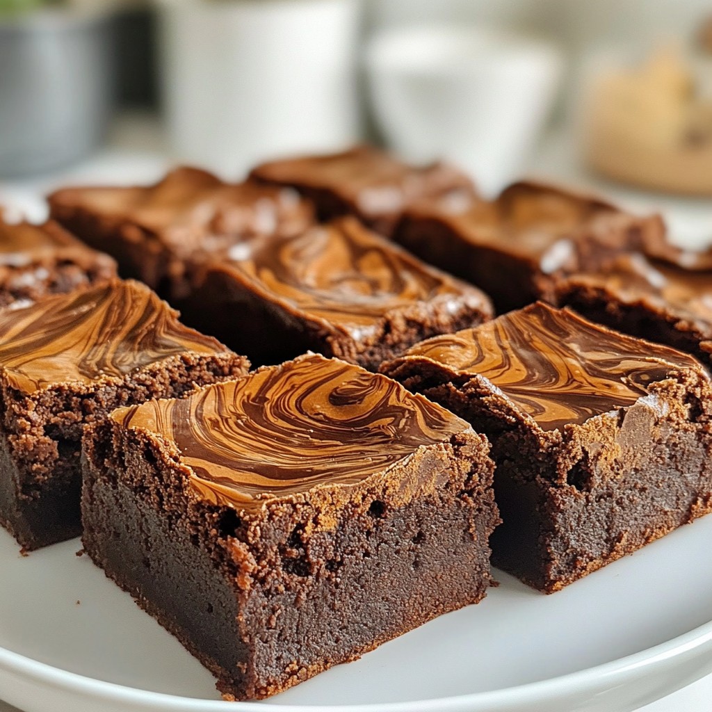 Fudgy Sourdough Brownies with Nutella Swirl Delight