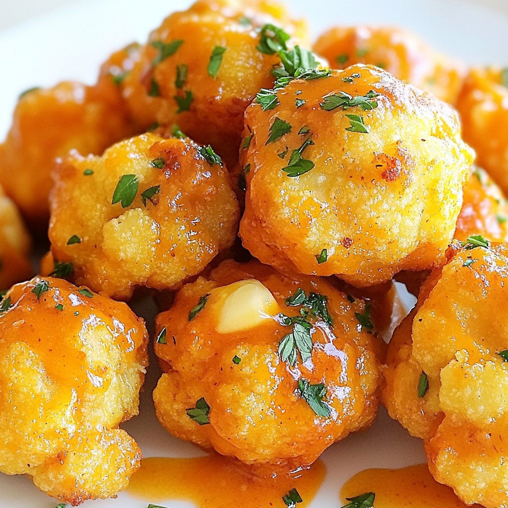 Buffalo Cauliflower Bites Crispy and Tasty Snack