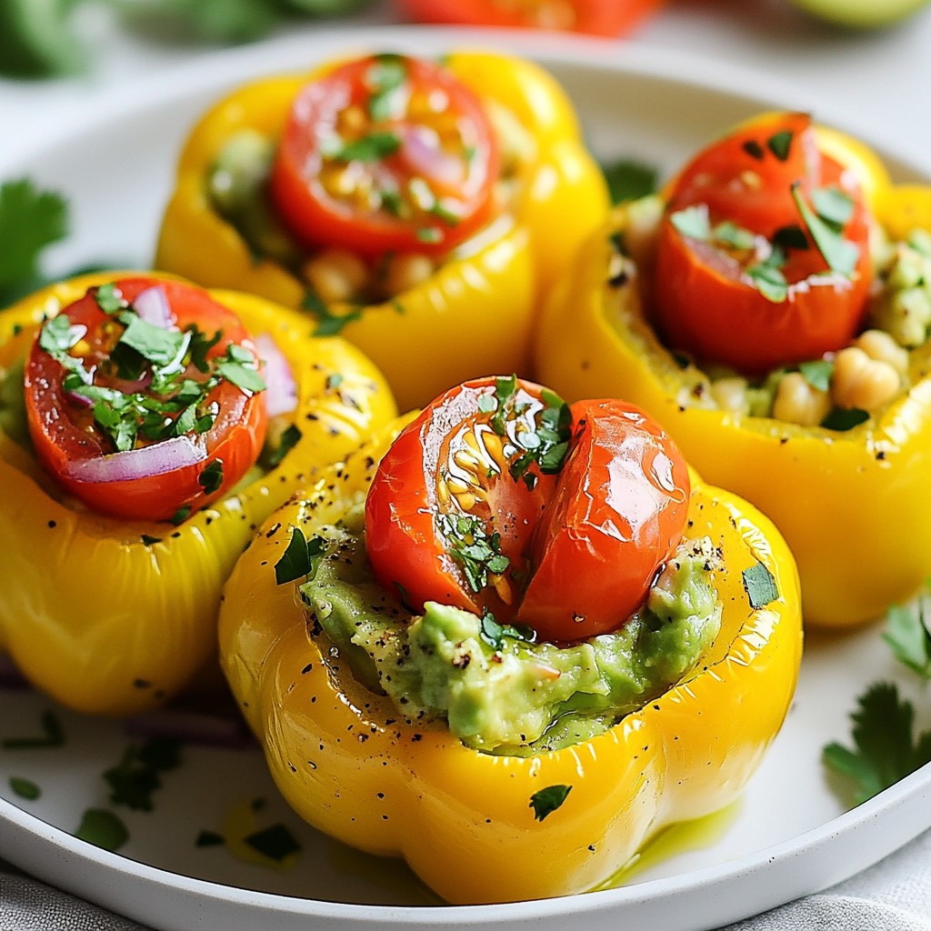 Fast Avocado Chickpea Stuffed Peppers Delight