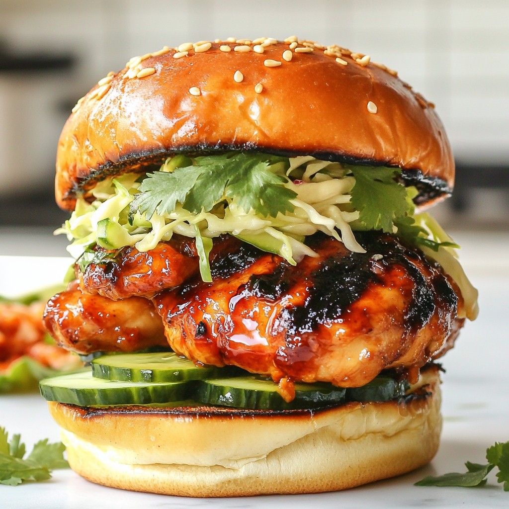 Korean BBQ Chicken Sandwich Delicious and Easy Meal