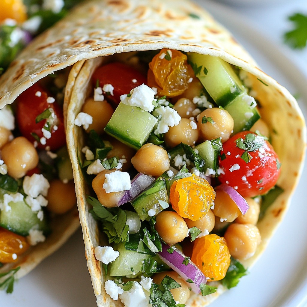 Fast Moroccan Chickpea Salad Wrap for a Healthy Meal