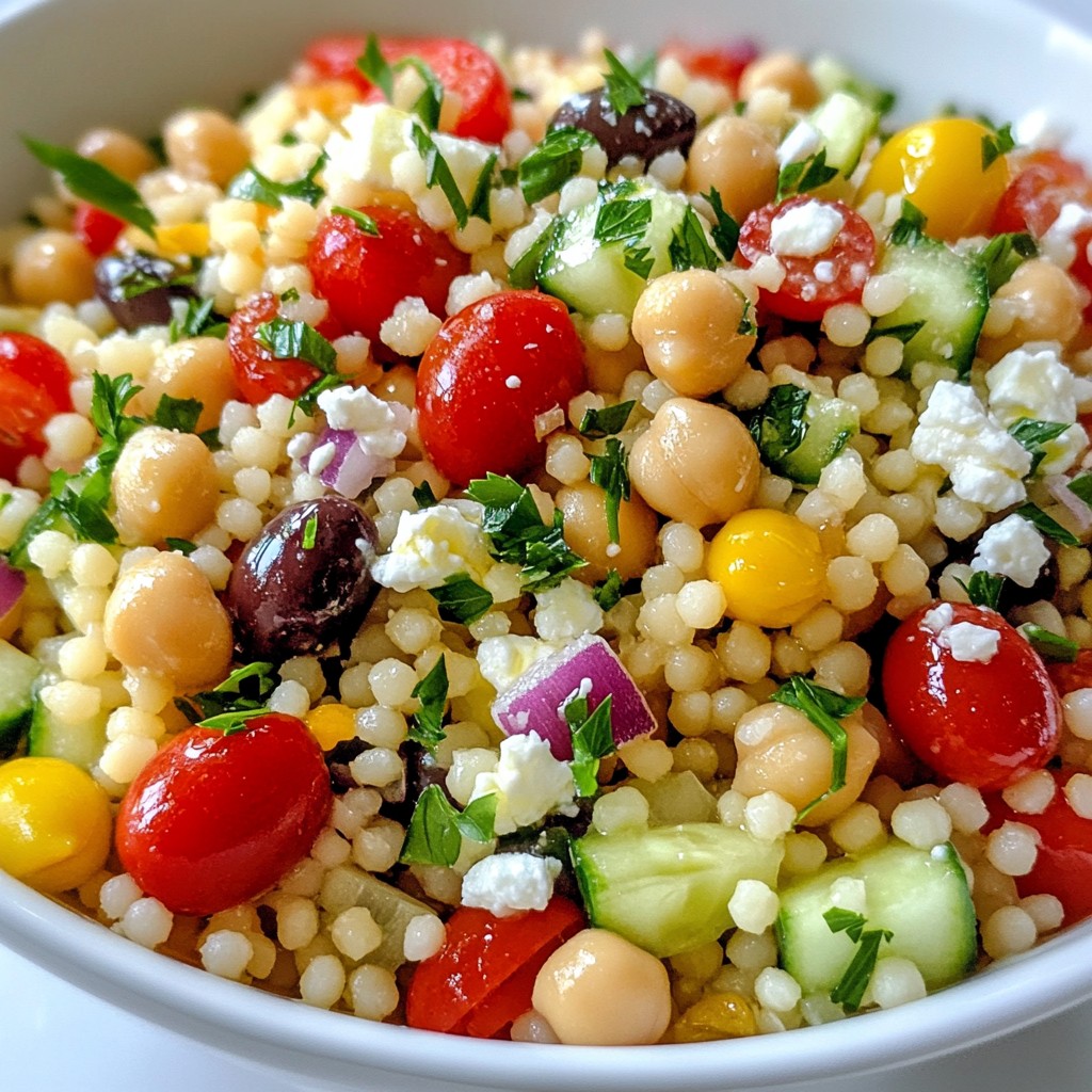 No-Cook Quick Mediterranean Couscous Salad Delight