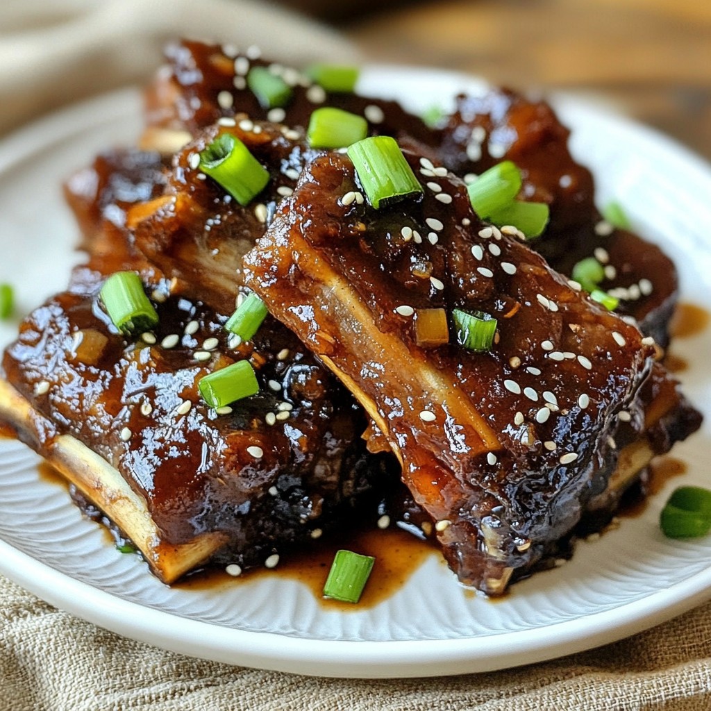 Sticky Asian Beef Short Ribs Tender and Flavorful Treat