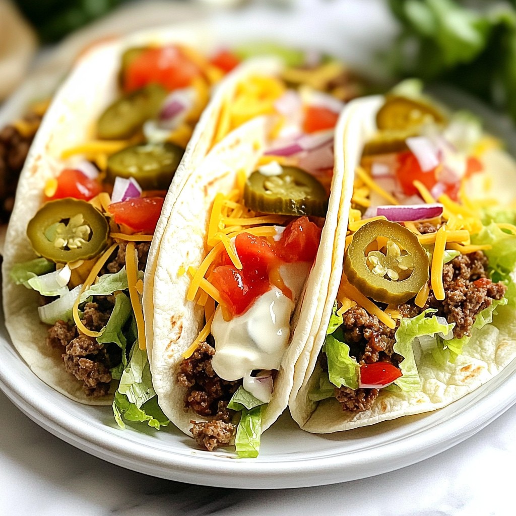 Loaded Cheeseburger Tacos Flavorful and Satisfying Meal