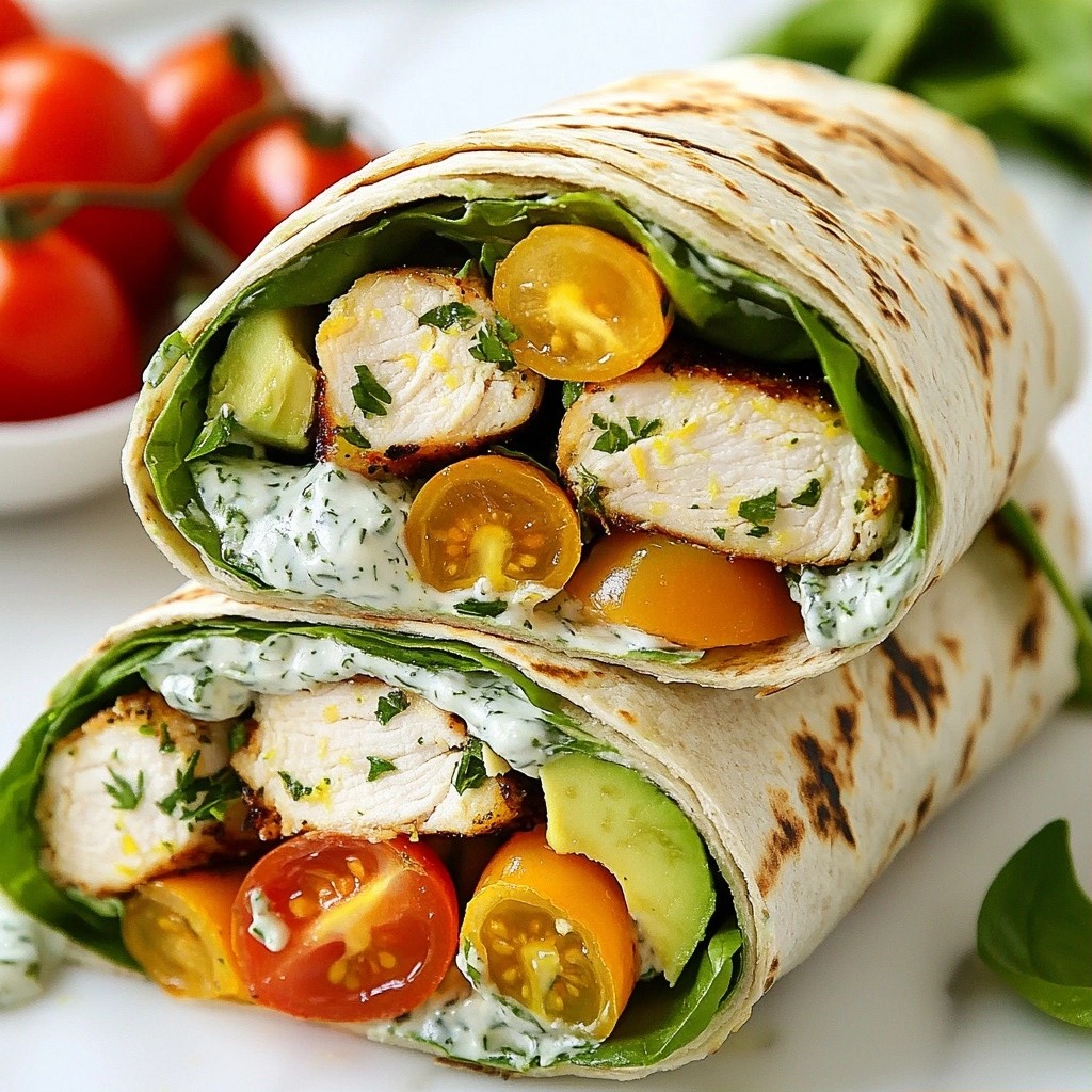 Quick Tangy Lemon Herb Chicken Wraps Recipe Delight