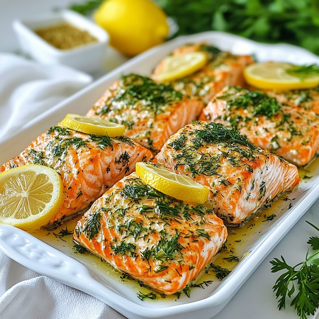 Fast Garlic Lemon Herb Salmon Fillets Delightful Meal