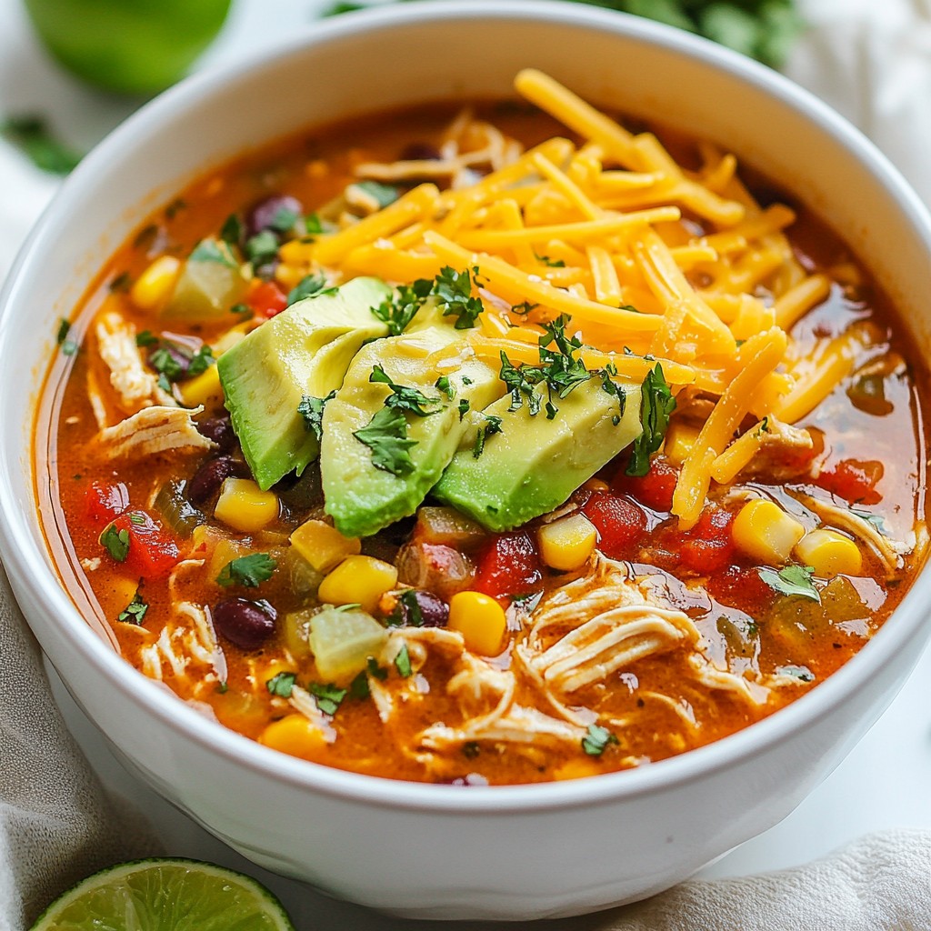 Loaded Chicken Tortilla Soup Flavorful and Hearty Dish
