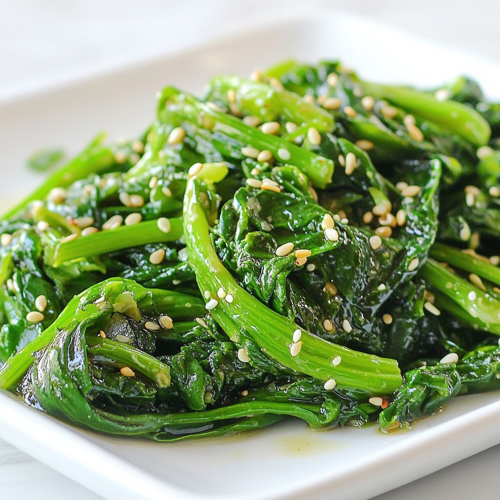 Korean Spinach Side Dish Healthful and Flavorful Recipe