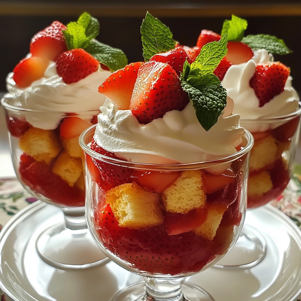 Valentine's Strawberry Shortcake Cups Delightful Treat