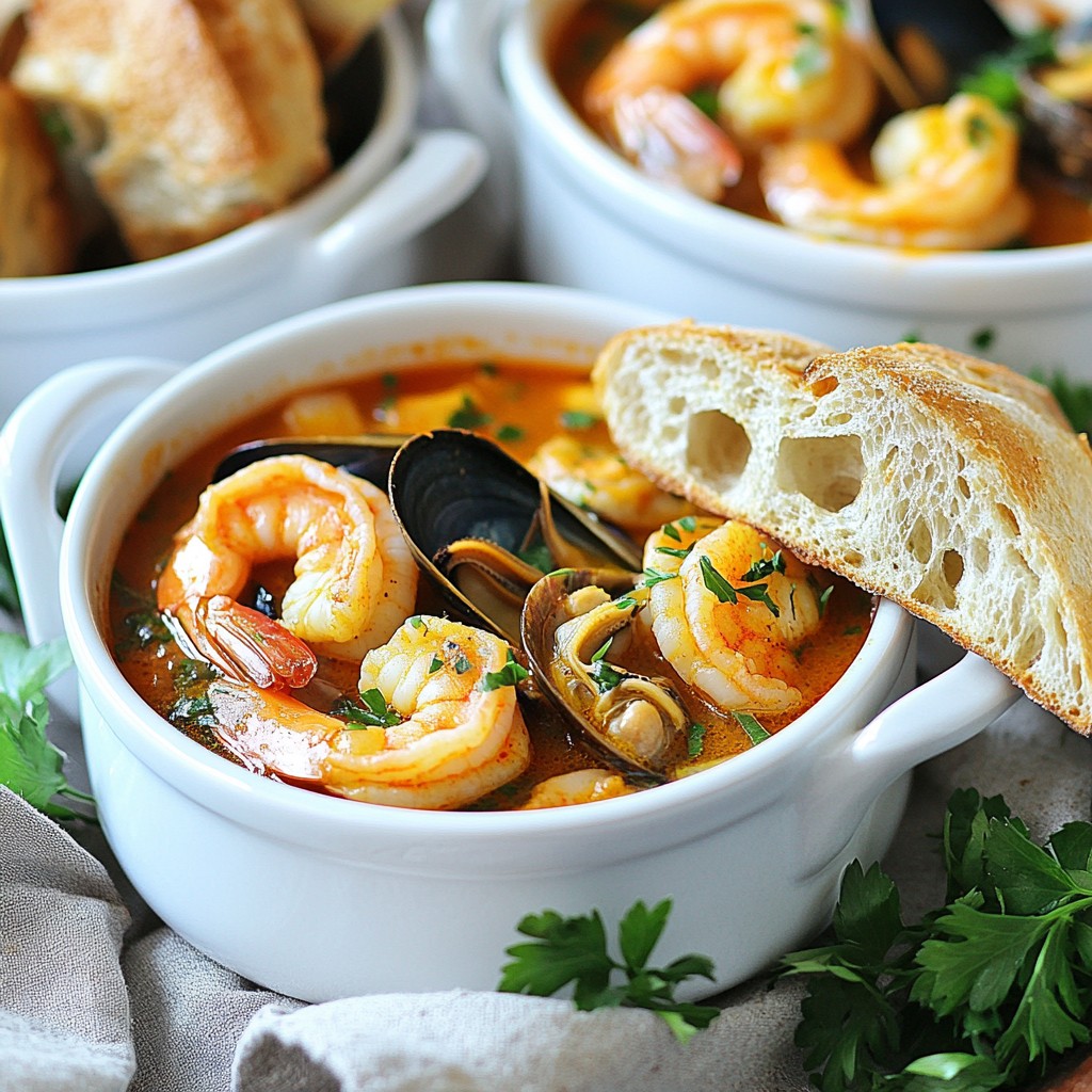 Bouillabaisse Seafood Stew Hearty and Flavorful Dish
