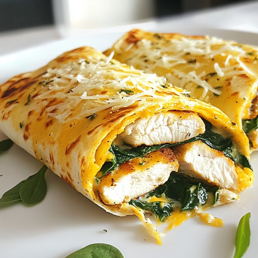 Cheesy Garlic Chicken Wraps Flavorful and Easy Recipe