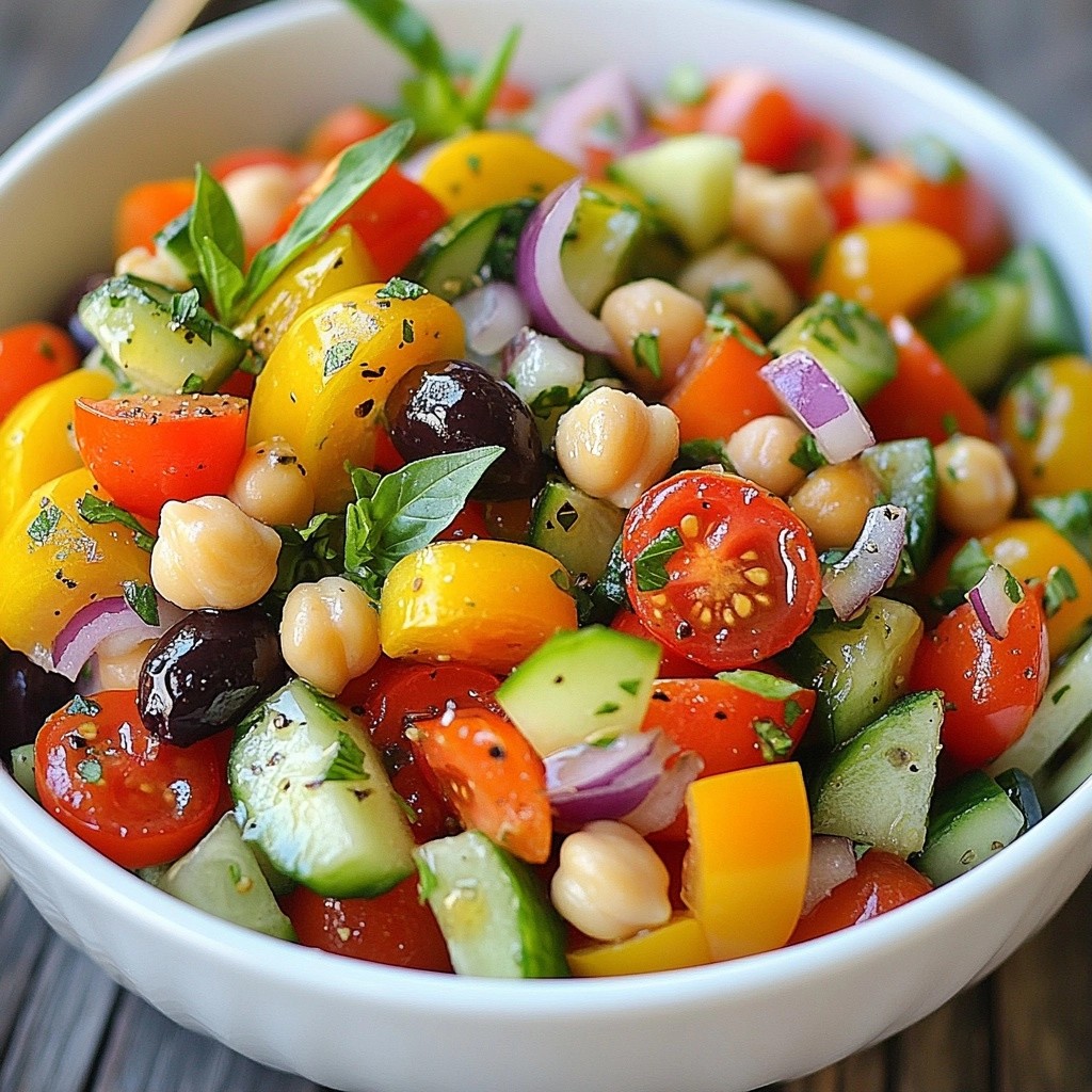 Quick No-Cook Italian Veggie Salad Fresh and Easy Meal