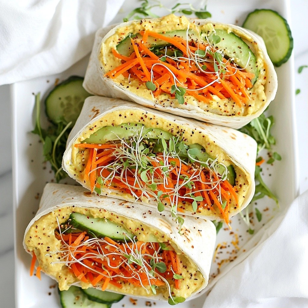 No-Cook Quick Veggie Hummus Wrap Delight