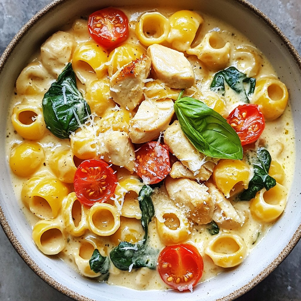One-Pot Creamy Tuscan Chicken Pasta Delightful Meal