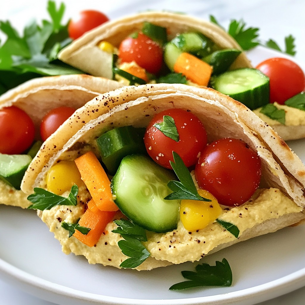 Quick Hummus and Veggie Pita Pockets Fresh Delight