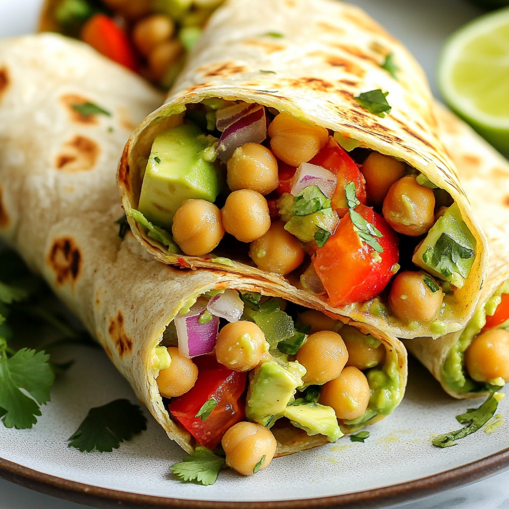 Fast Chickpea Avocado Salad Wraps for Quick Meals