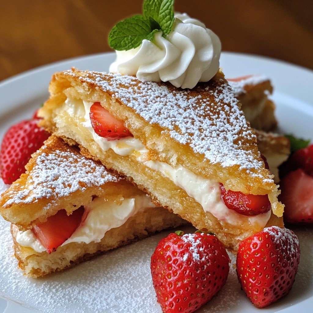 Fried Strawberry Cheesecake Sandwiches Delightful Treat