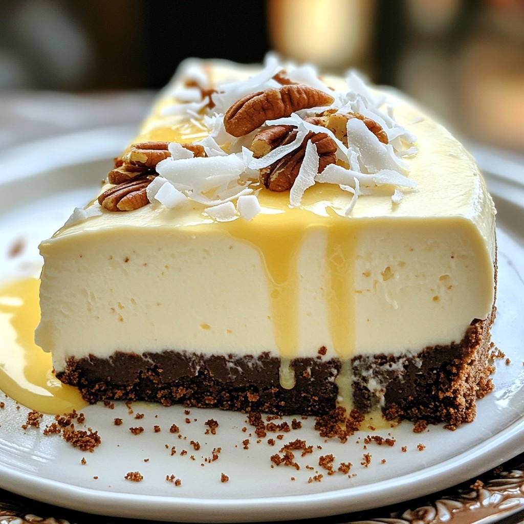 White German Chocolate Cheesecake Cake Delightful Treat