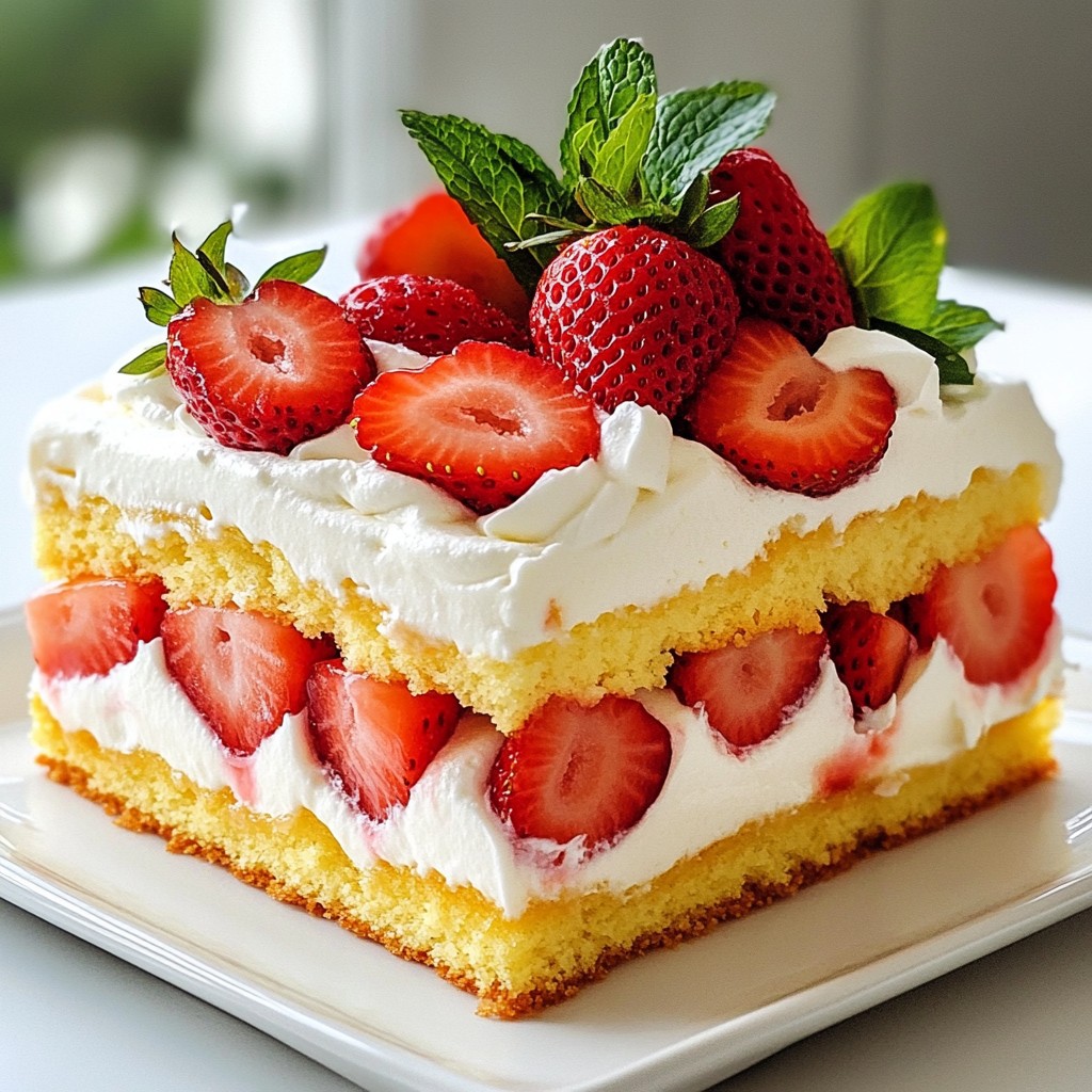 Strawberry Shortcake Poke Cake Simple and Tasty Treat