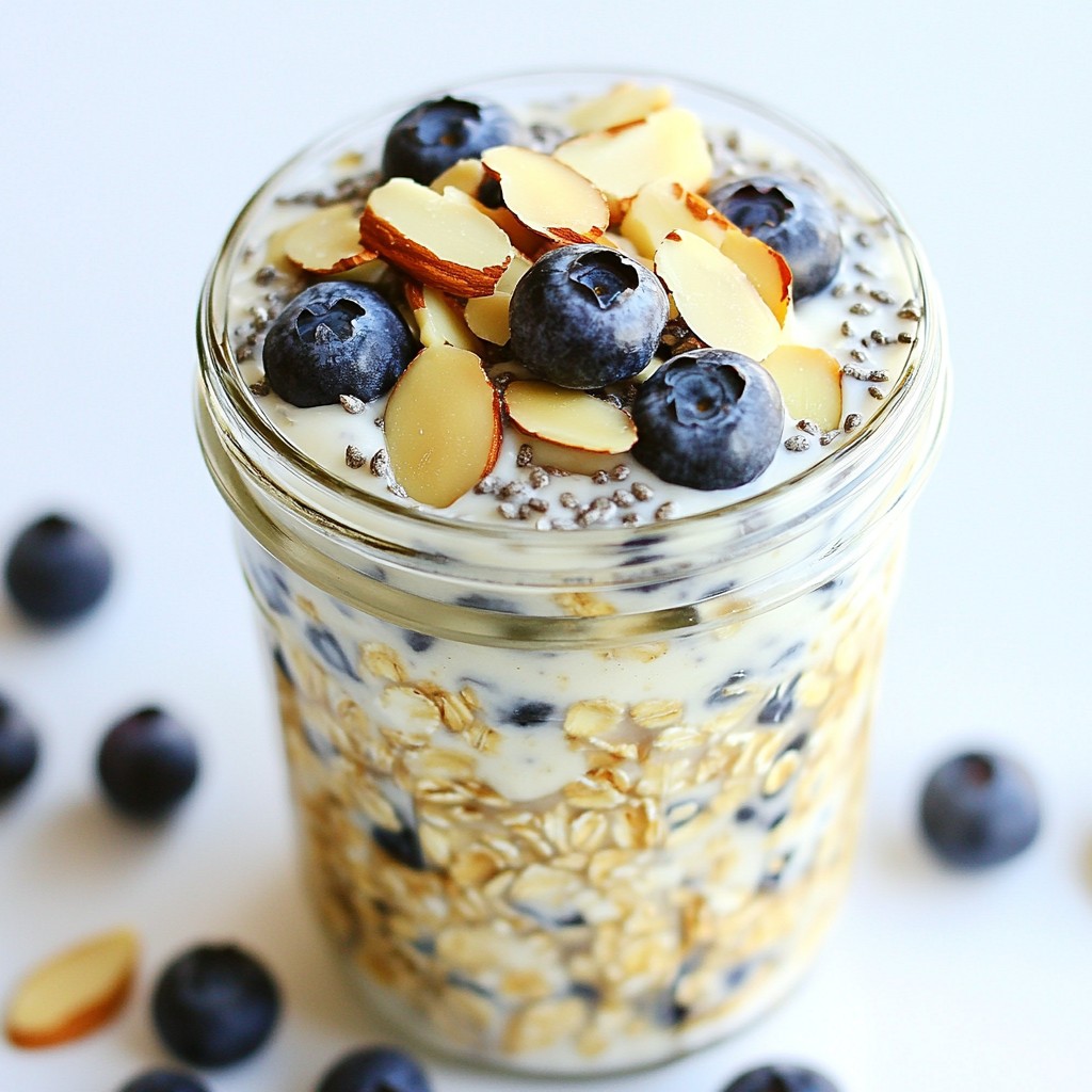 Quick Blueberry Almond Overnight Oats Easy Recipe