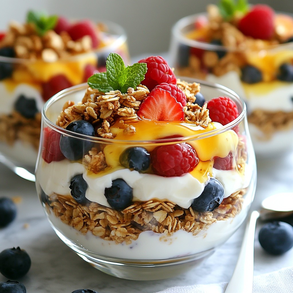 Speedy Greek Yogurt Parfait with Berries Delight