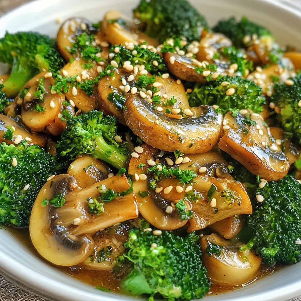Savory Sautéed Mushrooms and Broccoli Delight